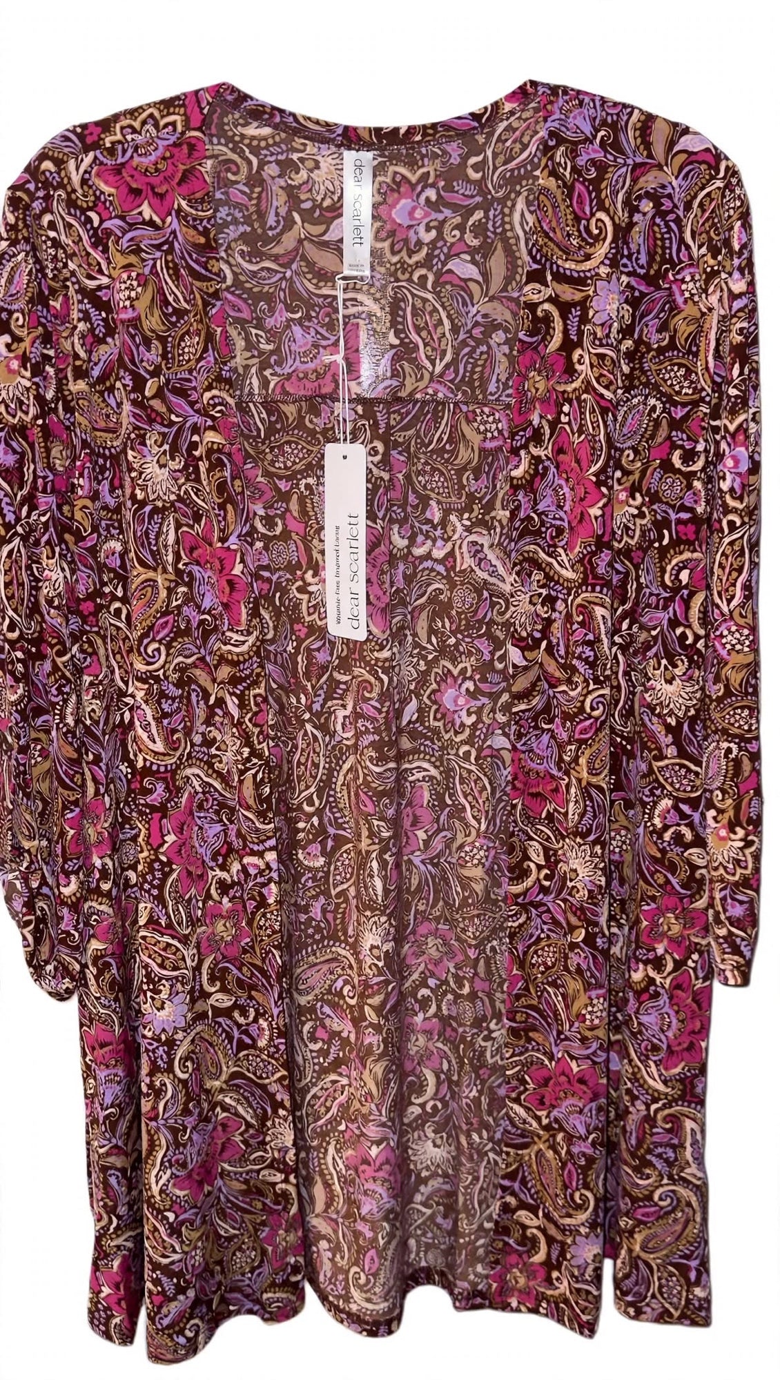Dear Scarlett Paisley Kimono Duster
