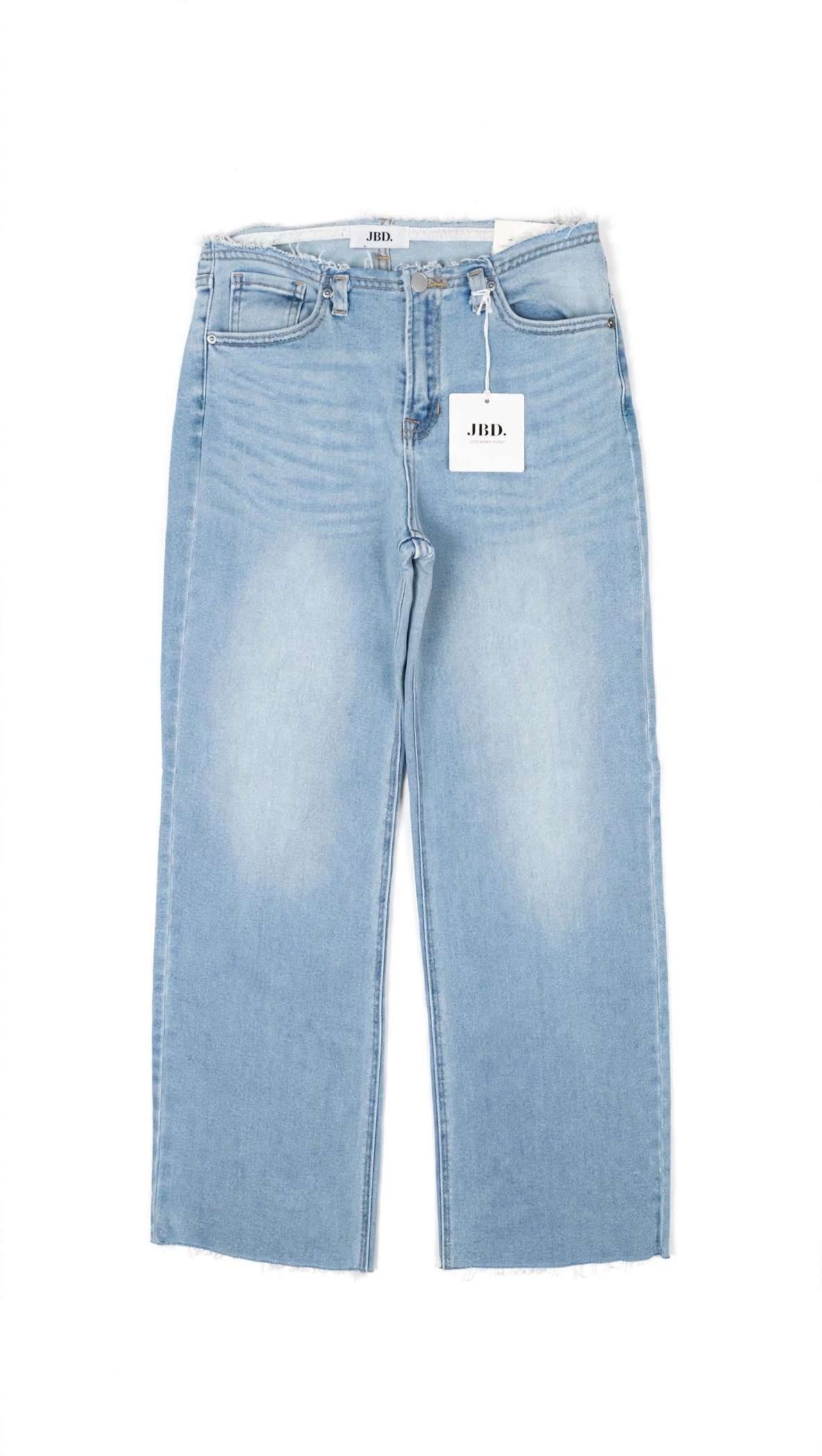 JBD Frayed Waistband Wide Leg Jean