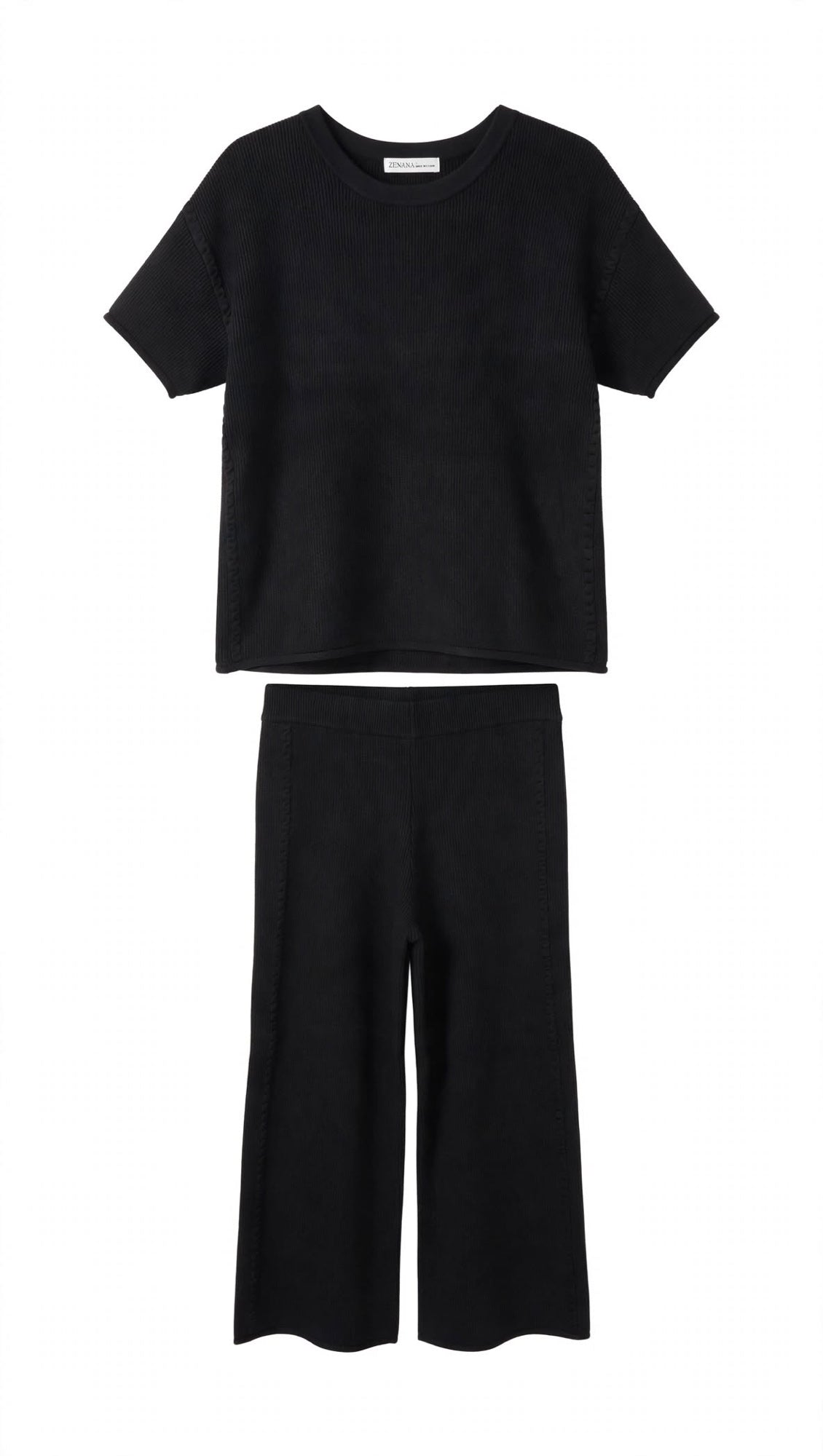 Zenana Black Flow Set