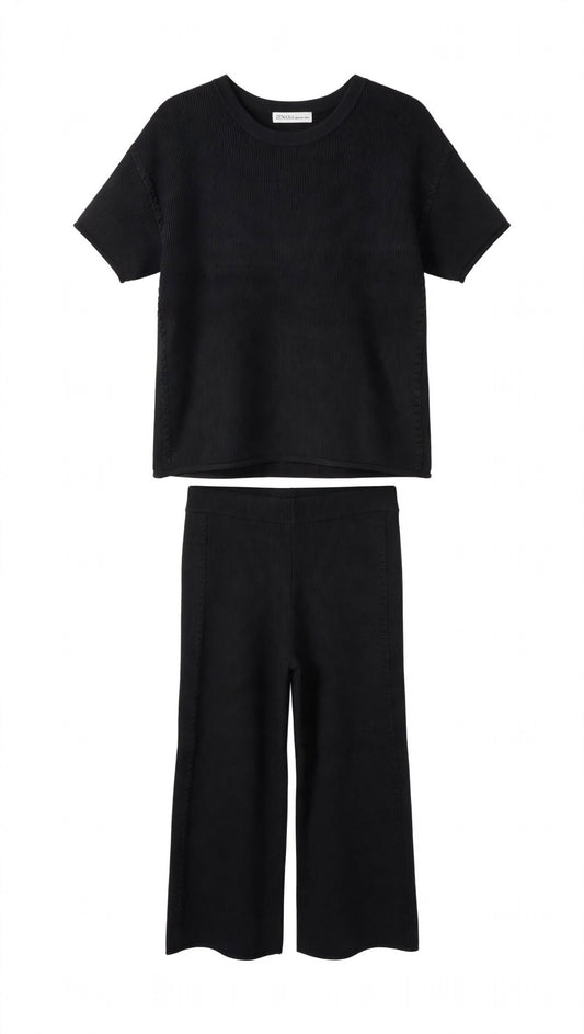 Zenana Black Flow Set